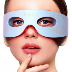 Pedete red light eye mask front view highlights compact, home-friendly design for daily care.