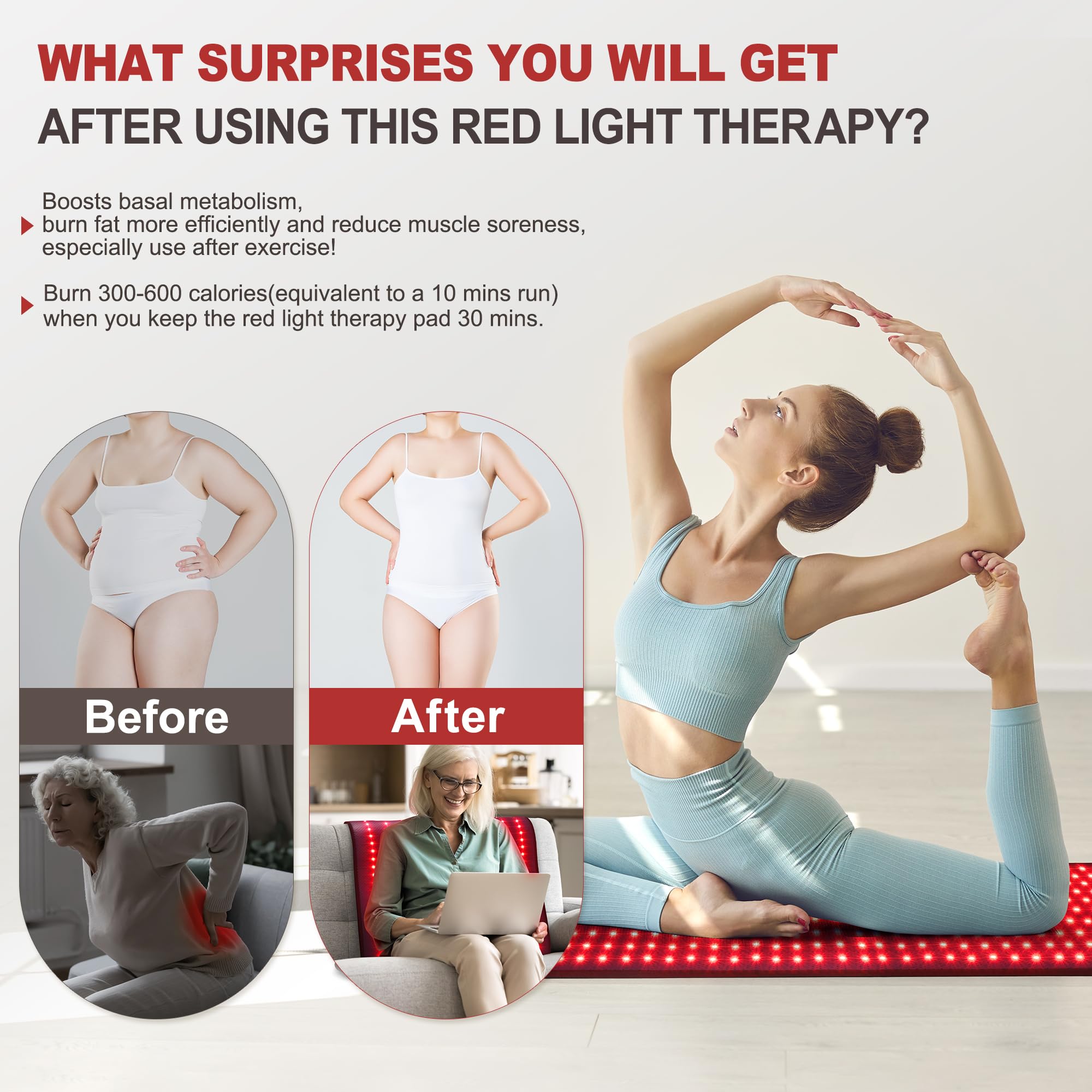 Pedete mat wrapped around back for targeted comfort.