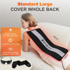 Pedete red light therapy pad elastic strap enables comfortable wrap.