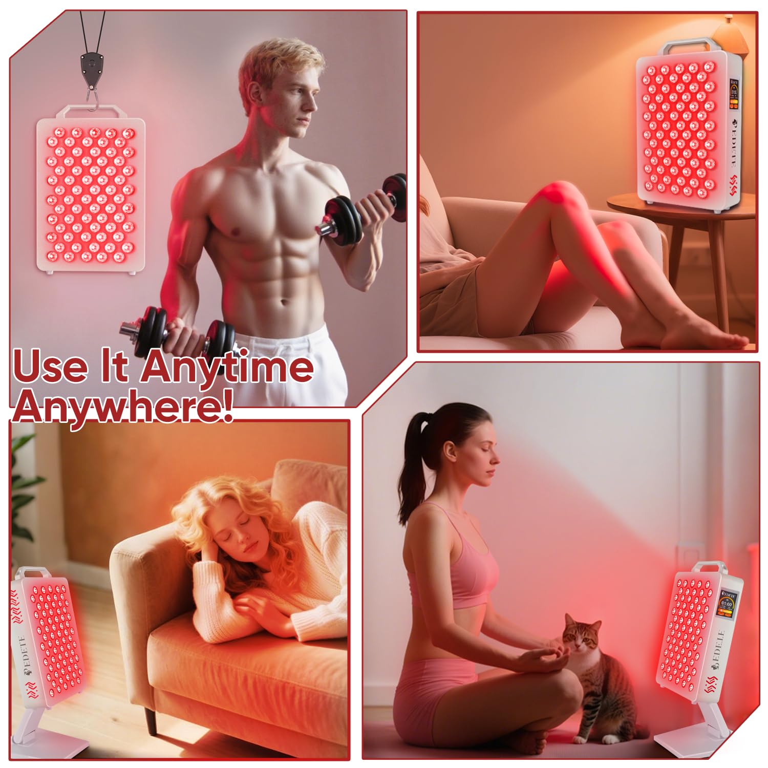 Pedete safe flicker-free design minimizes heat for comfortable sessions.
