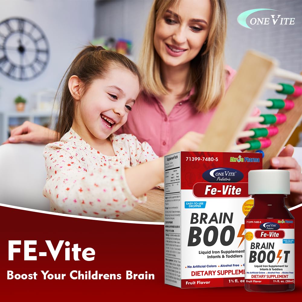 Pediatric FE-Vite Drops dropper demonstrates precise liquid dosing for little ones.