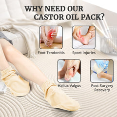 Pedobi castor oil wrap extended length design for adult feet
