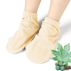 Pedobi castor oil pack wrap close-up showing soft velvet fabric for gentle foot care