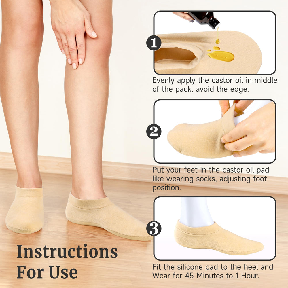 Pedobi castor oil socks for feet, moisturizing and comfortable.
