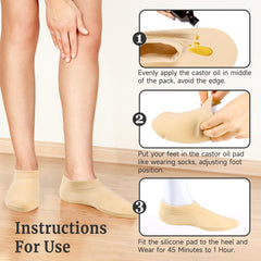 Pedobi castor oil socks for feet, moisturizing and comfortable.