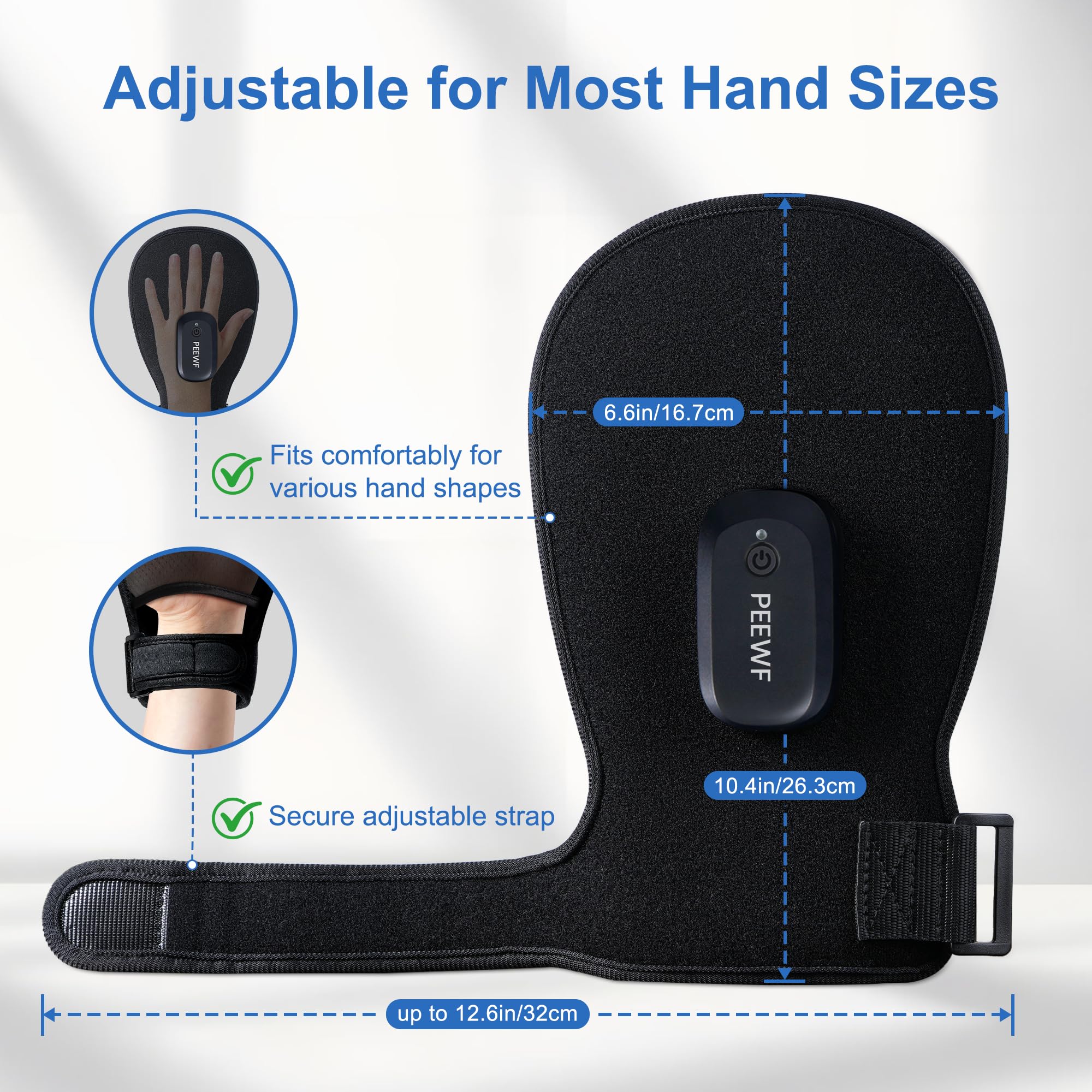 PEEWF Breathable, skin-friendly material keeps hands cool during use.