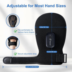 PEEWF glove heat wires visible delivering gentle warmth during sessions.