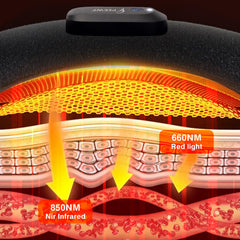 PEEWF glove LED array visible for deep-penetrating light therapy.