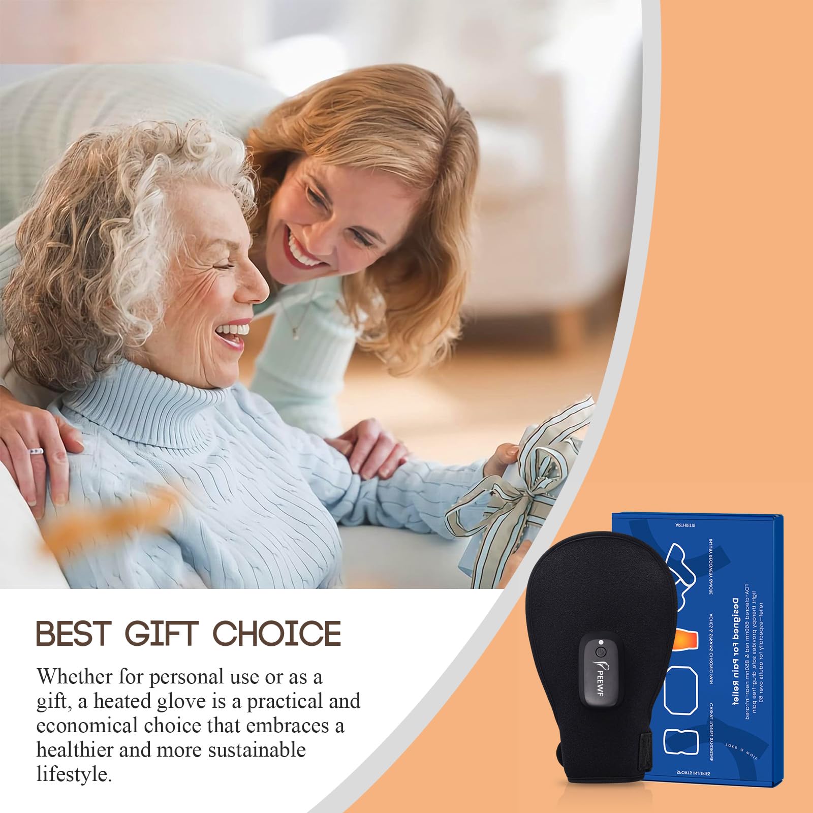 PEEWF Travel-friendly wireless design for on-the-go use and relief.