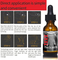 Peineili XXXL massage action highlights smooth spreading and skin-friendly ingredients.