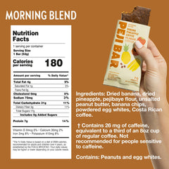 Morning Blend texture close-up reveals chewy banana and pineapple notes.