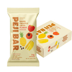 PEJI BAR Morning Blend bar packaging shows portable energy for on-the-go snacking.