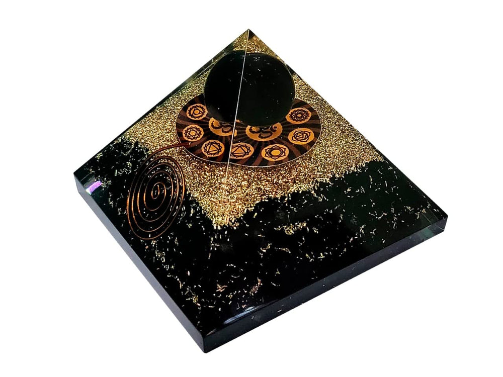 Pele Productions Handcrafted orgonite pyramid brings harmony to living spaces