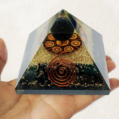 Pele Productions Shungite pyramid helps negate device energy near desks