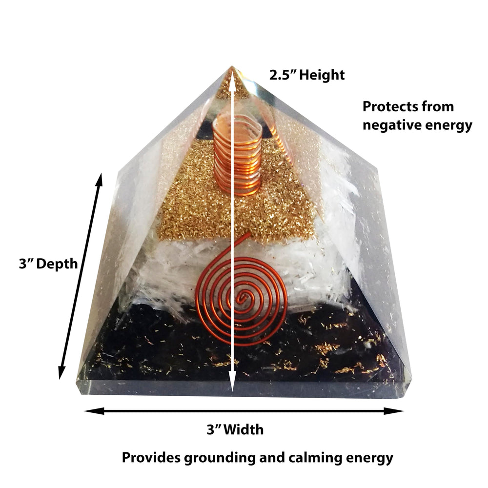 Pele Productions orgonite pyramid on desk as a focal center for focus