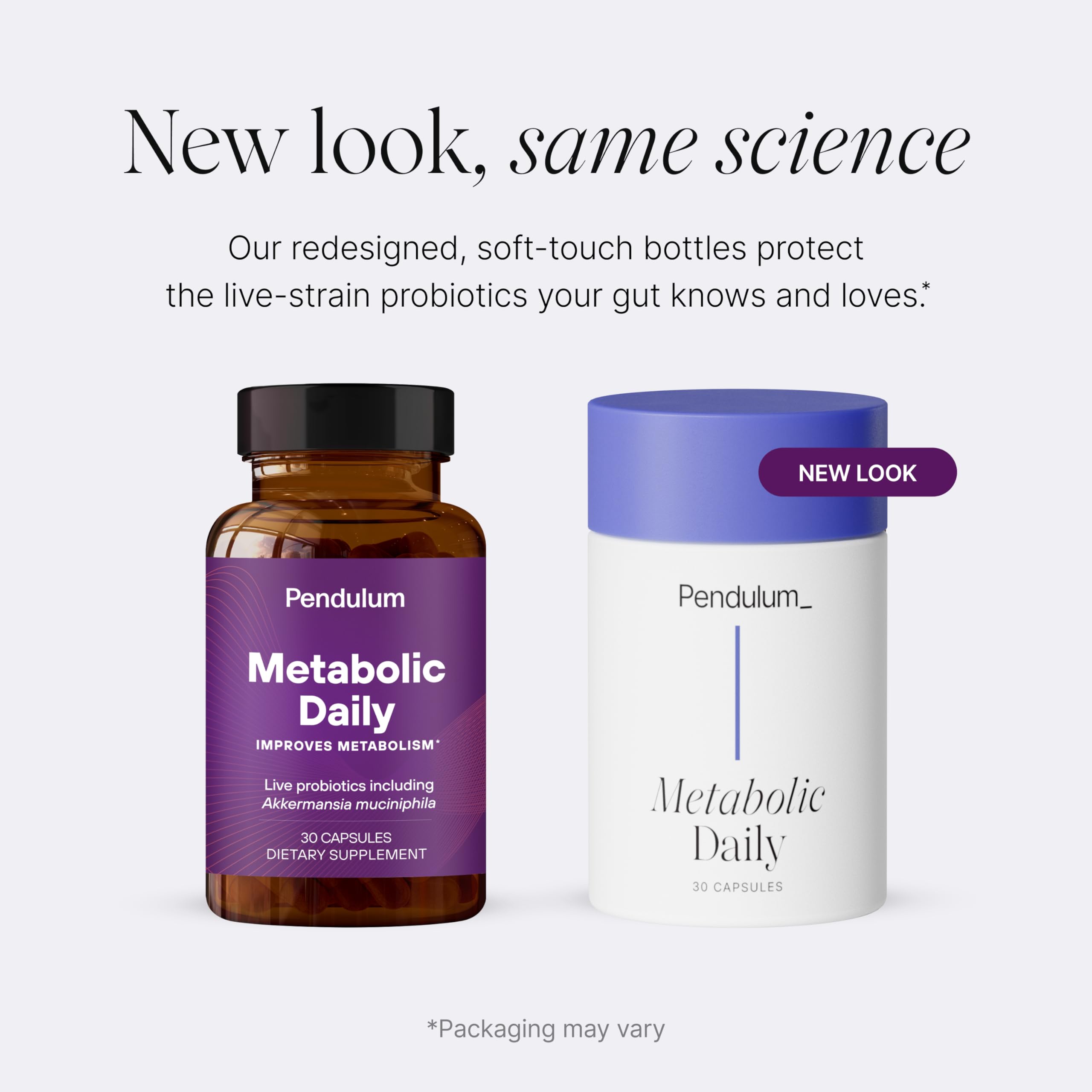 Pendulum Metabolic Daily multi-strain culture closeup signals broad digestive support.