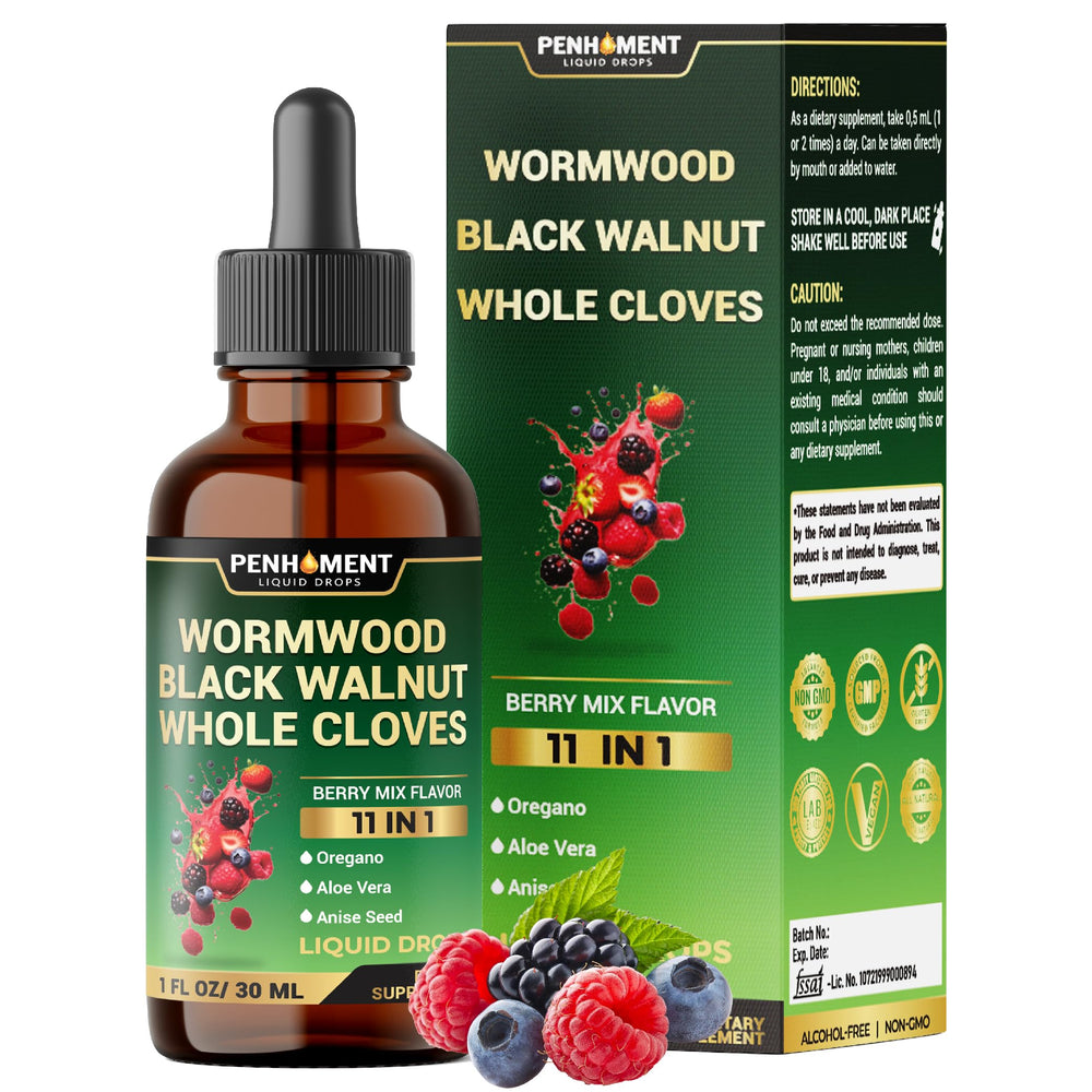 Penhoment 10in1 wormwood tincture bottle for easy daily dosing.