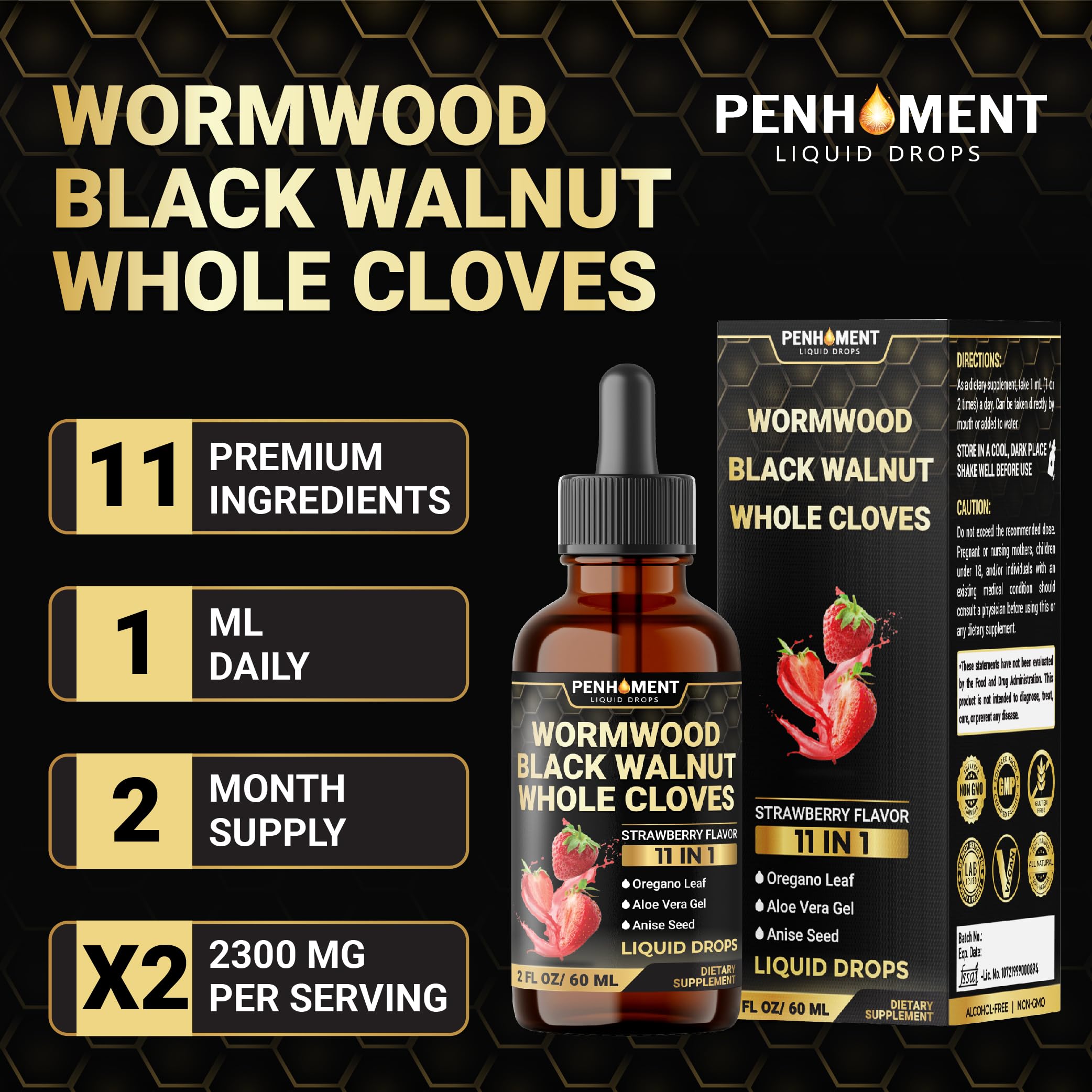 Kitchen scene with Penhoment Drops for daily wellness routine.