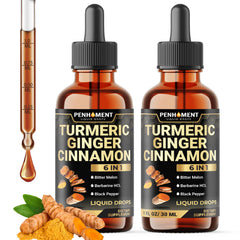 Penhoment 6in1 turmeric drops bottle for convenient daily dosing