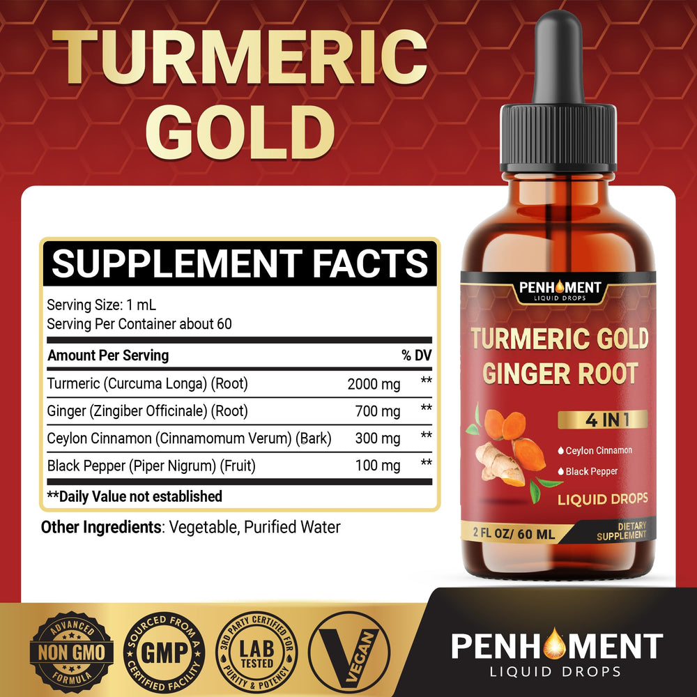 Penhoment ginger slices highlight fresh spice notes for digestion support.