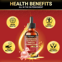 Penhoment L-Theanine and Turmeric drops close-up for gentle calm.