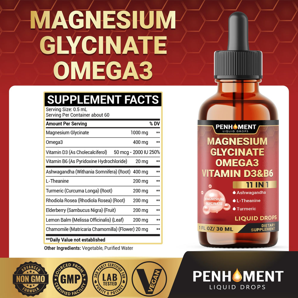 Penhoment omega-3 drops bottle ready for your daily routine.