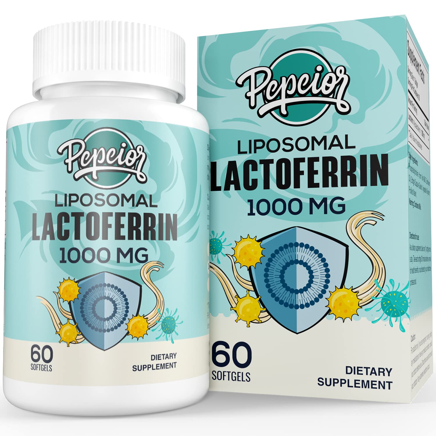 Pepeior softgels in a blister pack ready for iron absorption support