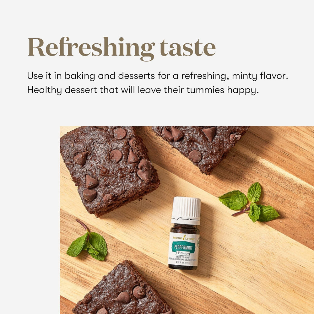 Peppermint oil diffuser aroma scene with refreshing scent