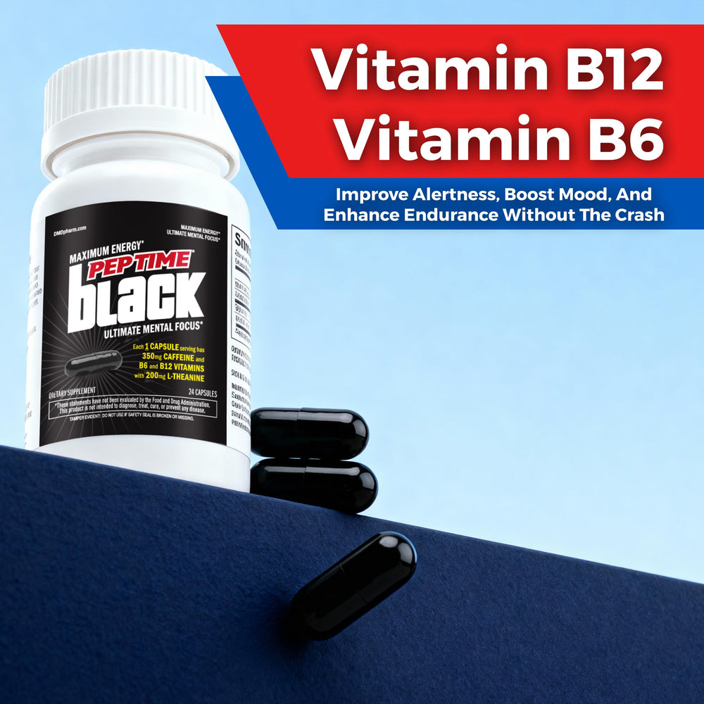 PEPTIME Energy Black night shift use demonstrates focus during late hours.