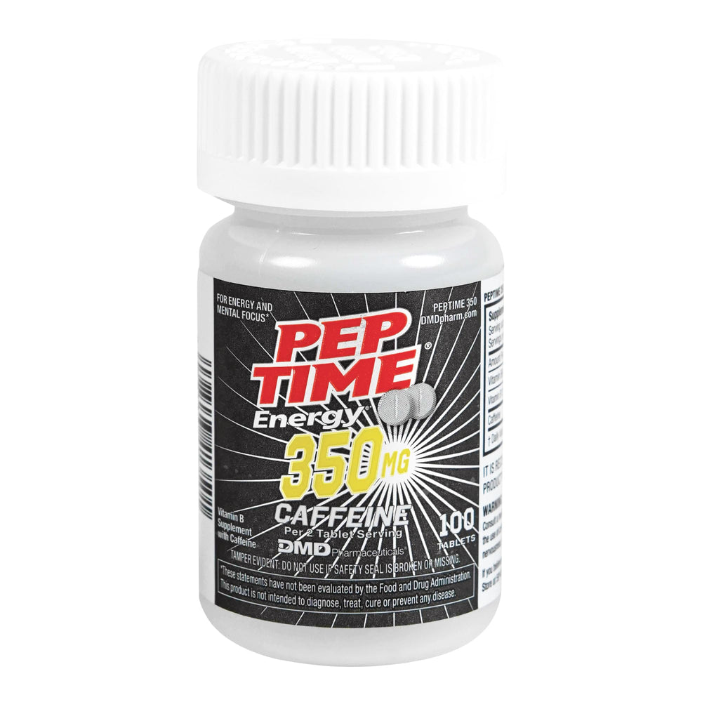 PEPTIME Energy tablets bottle on a counter for quick daily energy