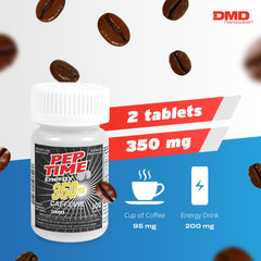 PEPTIME Energy label front highlighting B6 B12 and caffeine benefits