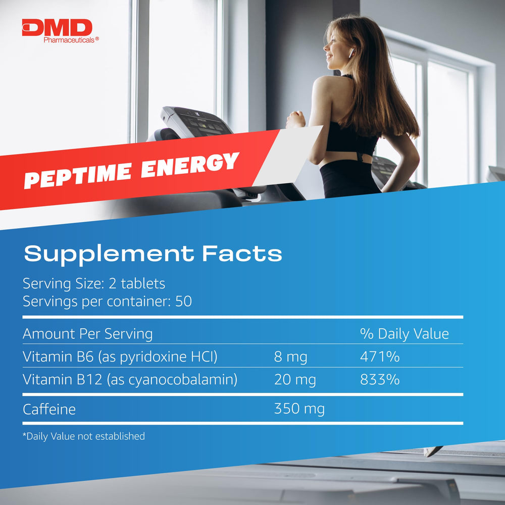 PEPTIME Energy bottle beside a laptop for study focused energy