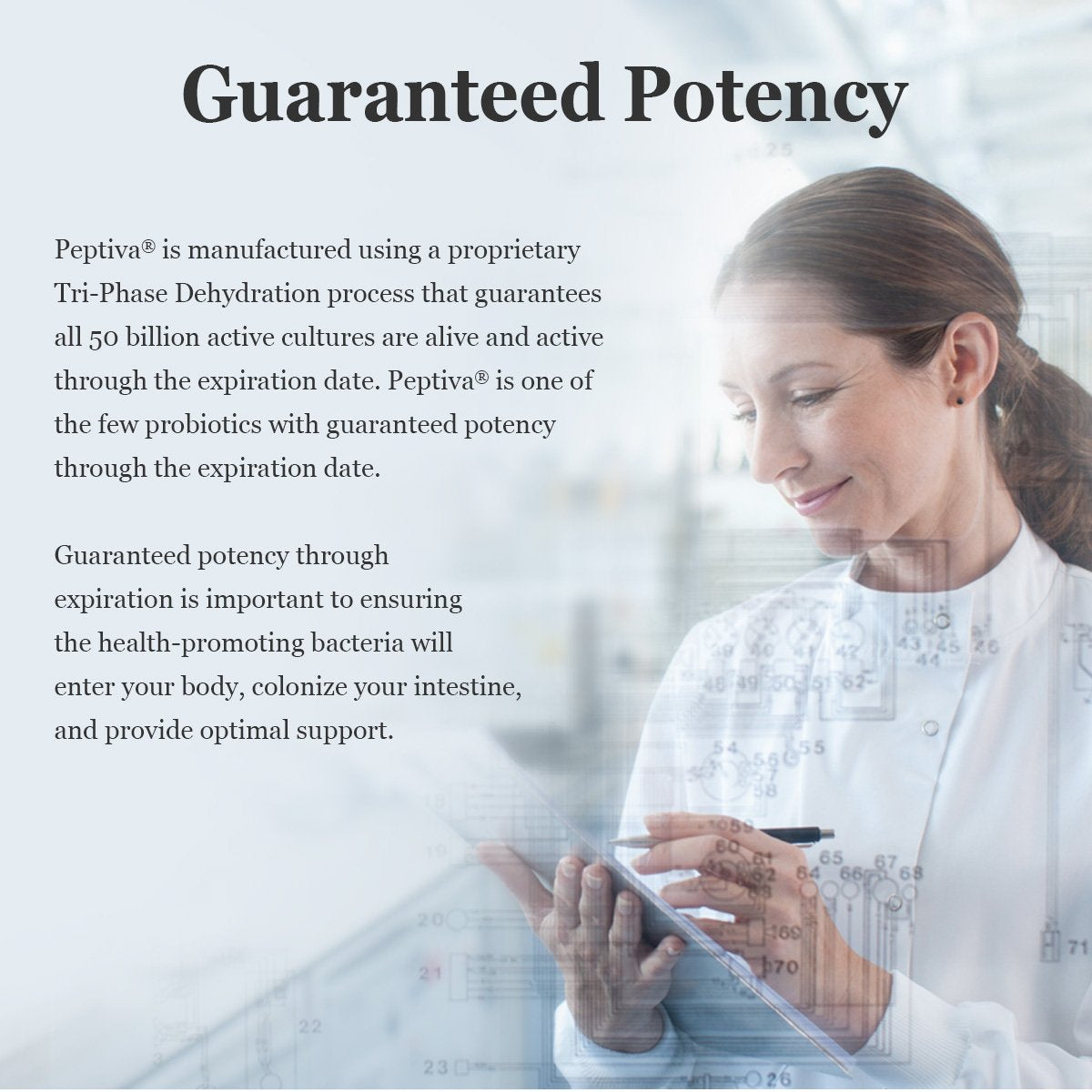 Peptiva Advanced bottle and capsules for easy daily gut health support