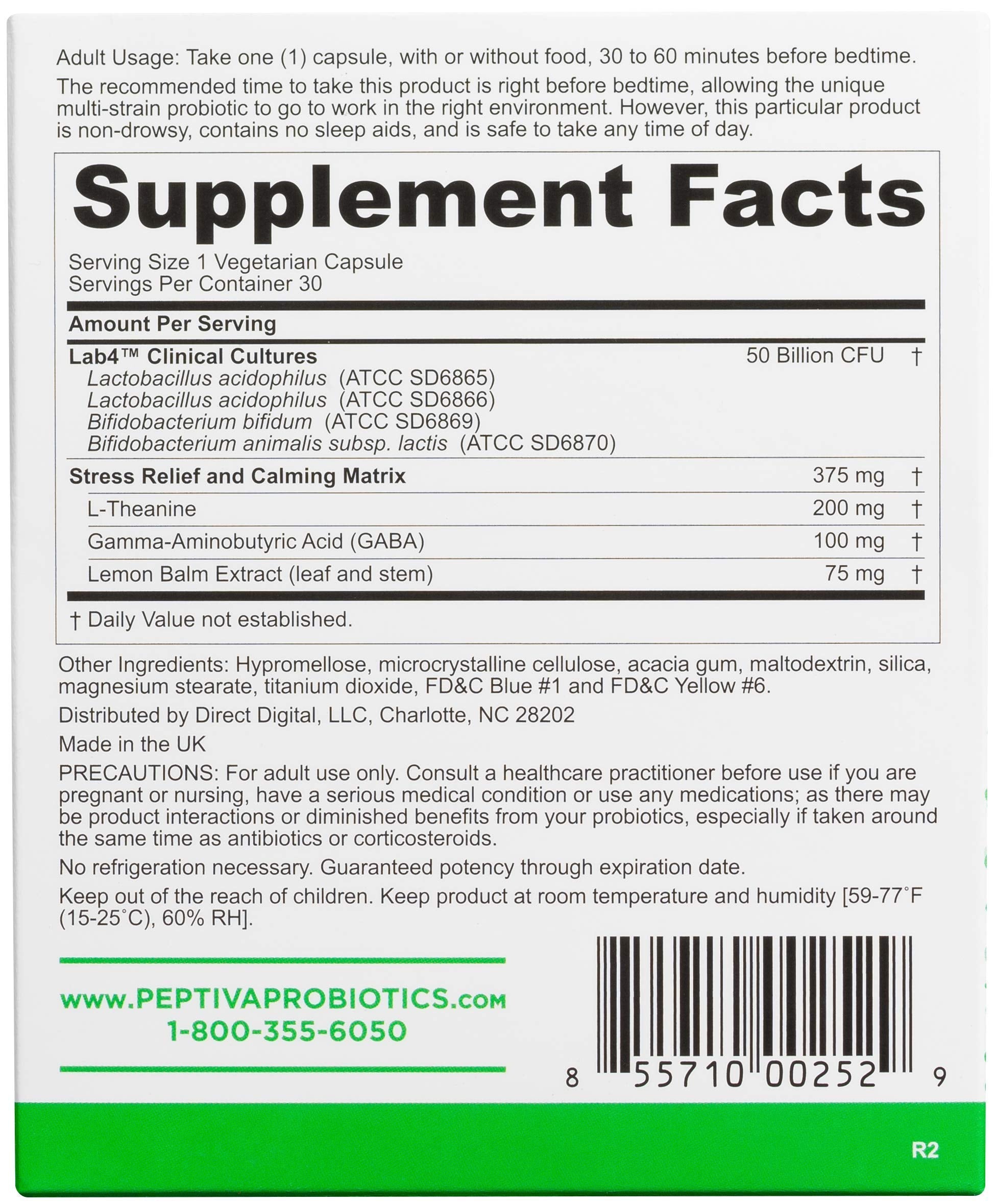 Peptiva Advanced expiration-potency design helps ensure viable probiotics through date