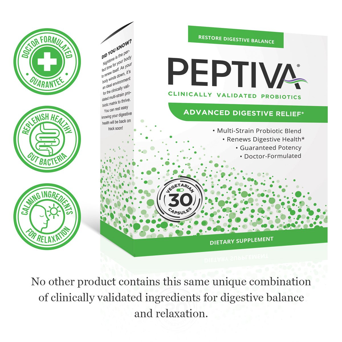 Peptiva Advanced stress-relief matrix capsules promote calm focus after meals