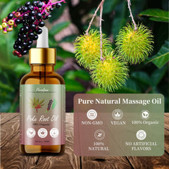 Peralpow organic castor oil ingredients list with sustainably sourced botanicals and vegan formula.