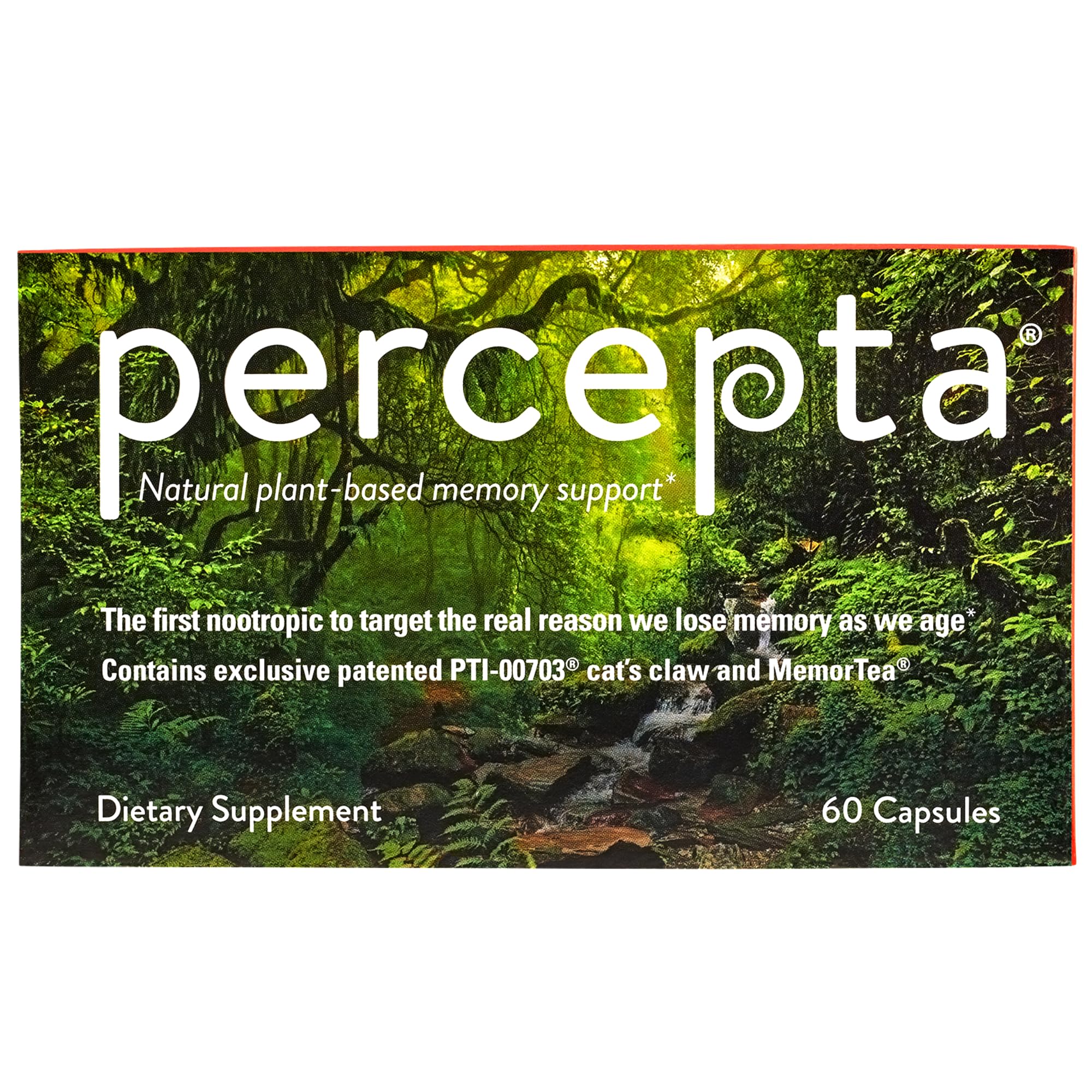 Percepta bottle pour for easy daily memory support and focus
