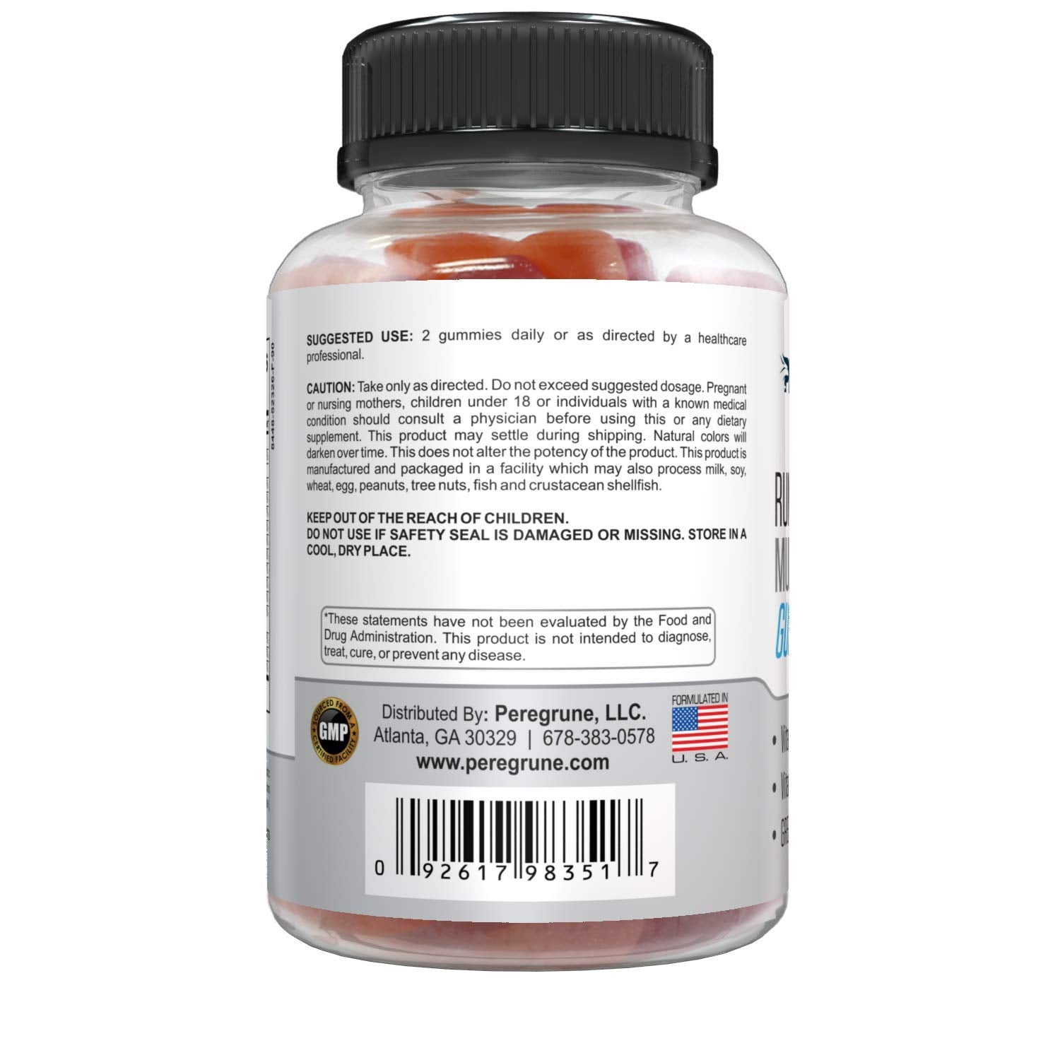 PEREGRUNE Runner Multivitamin Gummies recommended daily use during training cycles