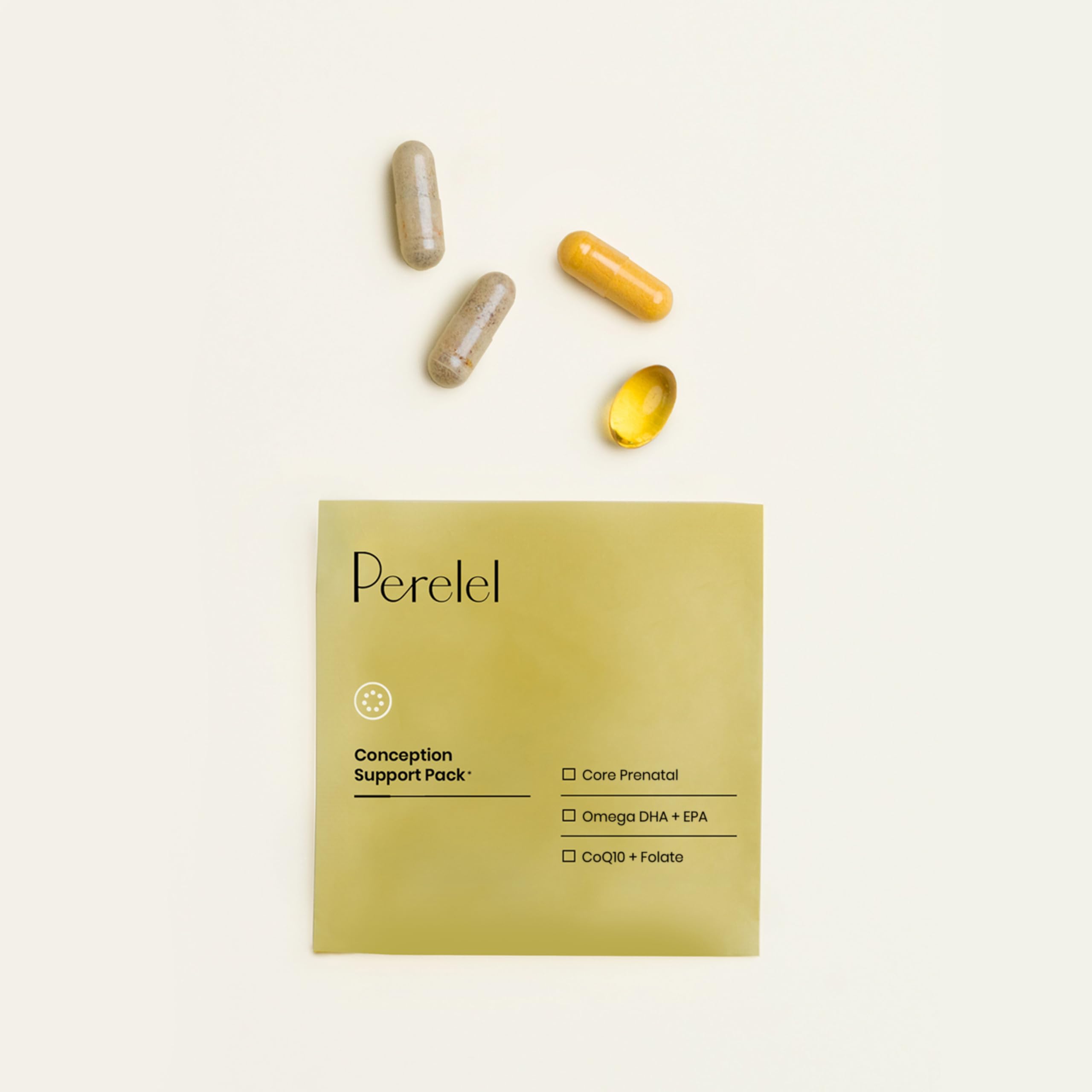 Omega DHA + EPA softgel shown for essential fatty acid support