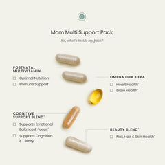 Perelel Mom Multi Pack daily sachet image highlighting convenient single-dose nutrition.