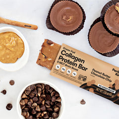 Perfect Keto Collagen Bar bite texture looks chewy and satisfying.