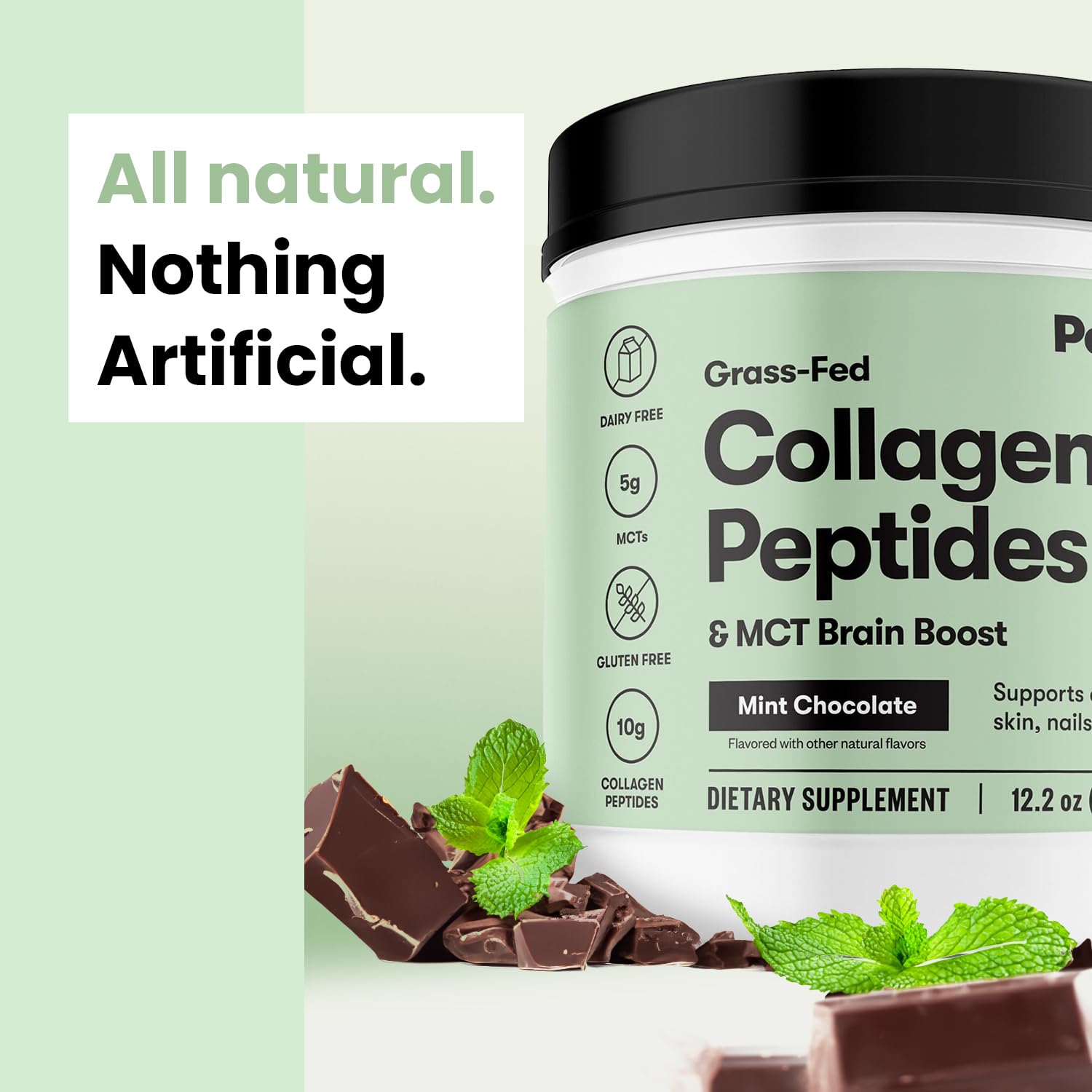 Perfect Keto Collagen Mint Chocolate mug, creamy keto creamer