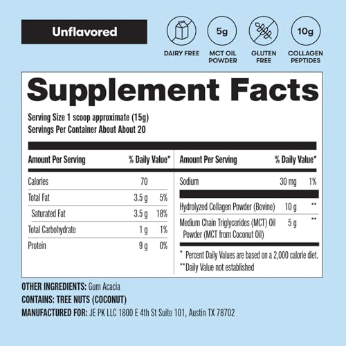 Perfect Keto Collagen powder on kitchen counter ready for daily use