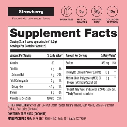 Perfect Keto Collagen Powder travel pack; on-the-go protein and MCT boost.