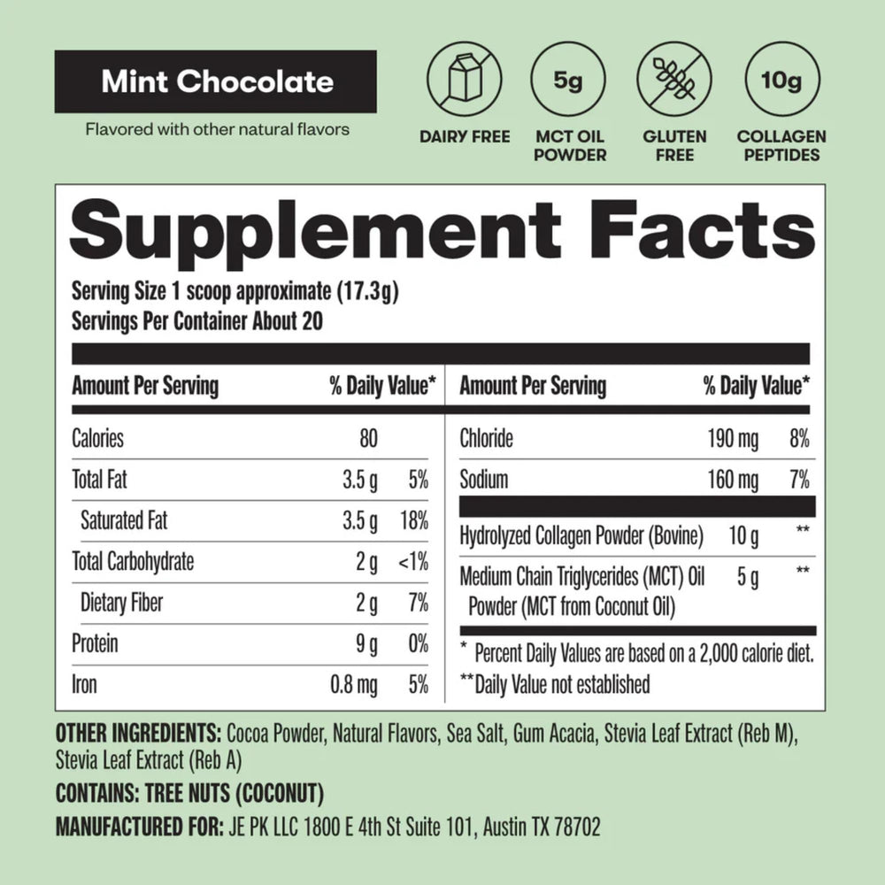 Perfect Keto Collagen unflavored powder for savory recipes