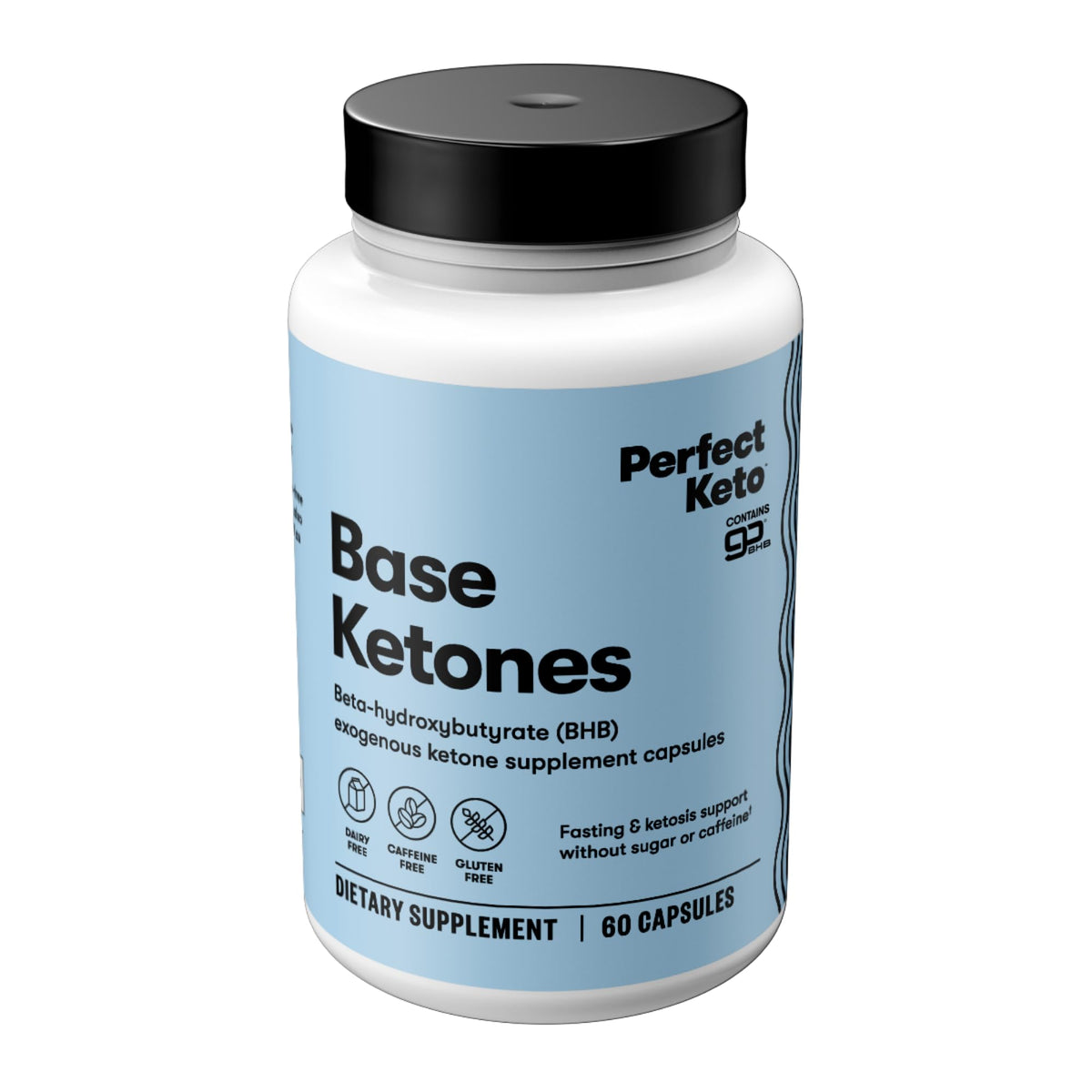 Perfect Keto goBHB capsules bottle provides daily energy support for keto journeys.