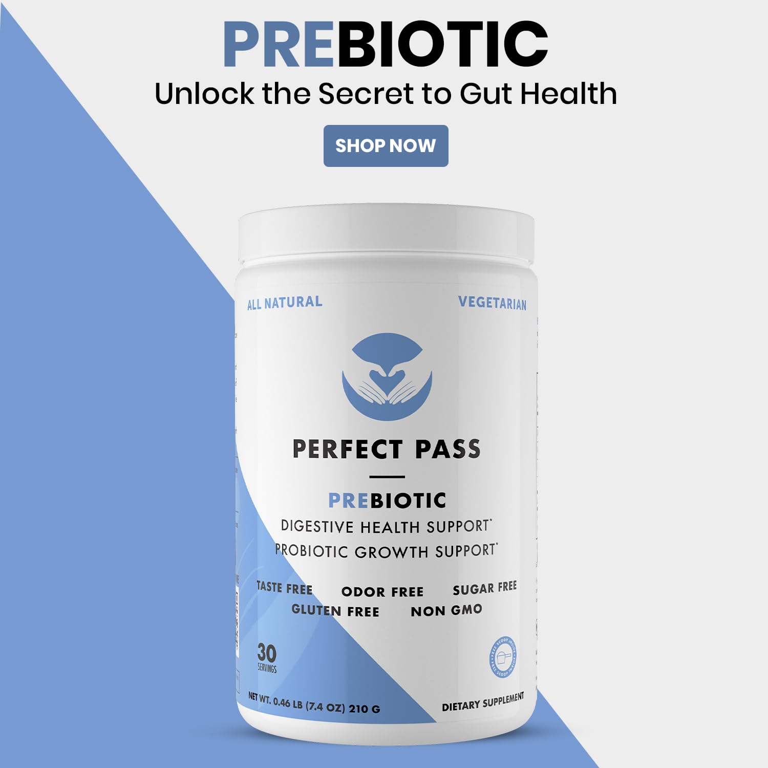 PERFECT PASS Prebiotic PHGG powder stirred into coffee for easy daily intake.