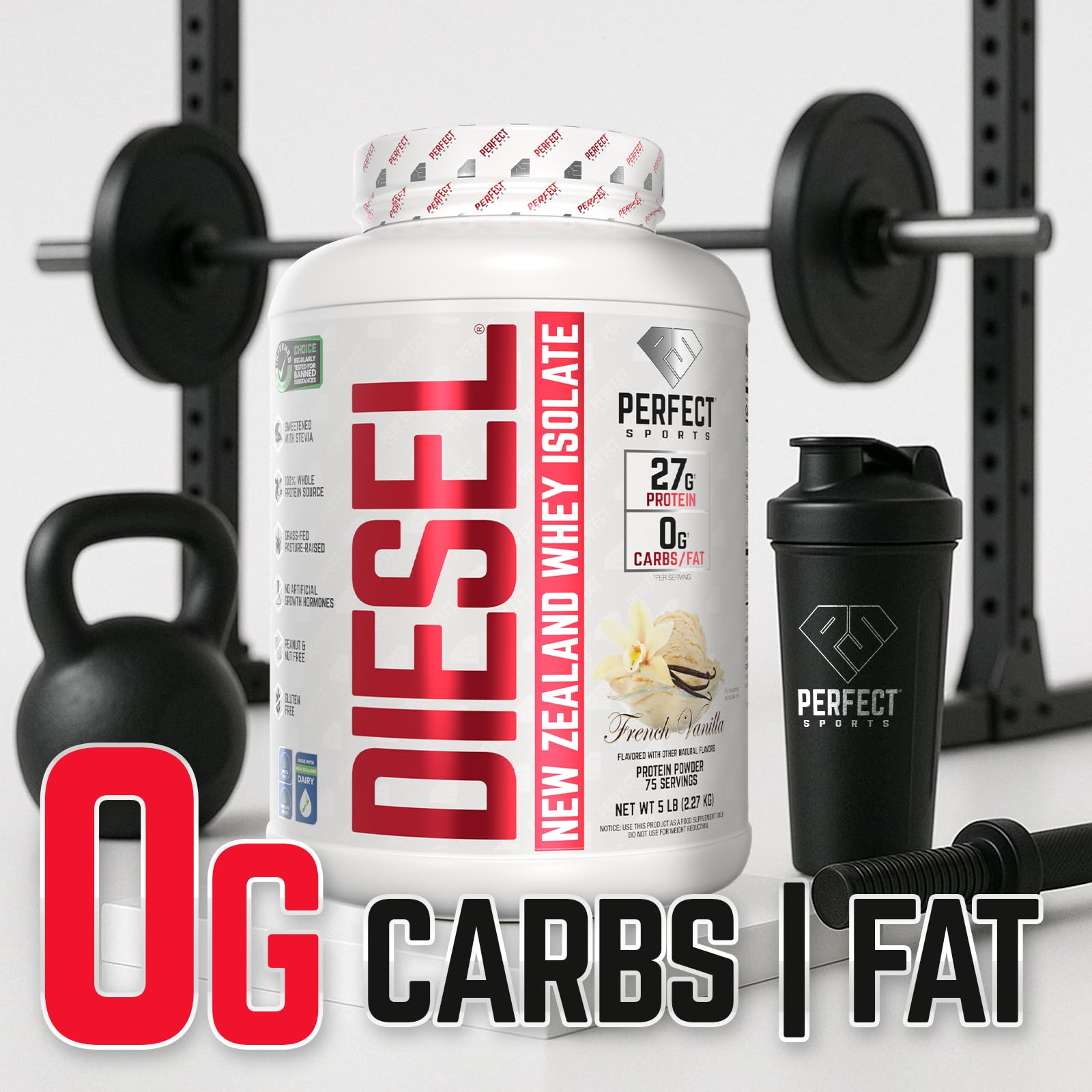 Ingredients label from PERFECT SPORTS emphasizes no artificial additives.