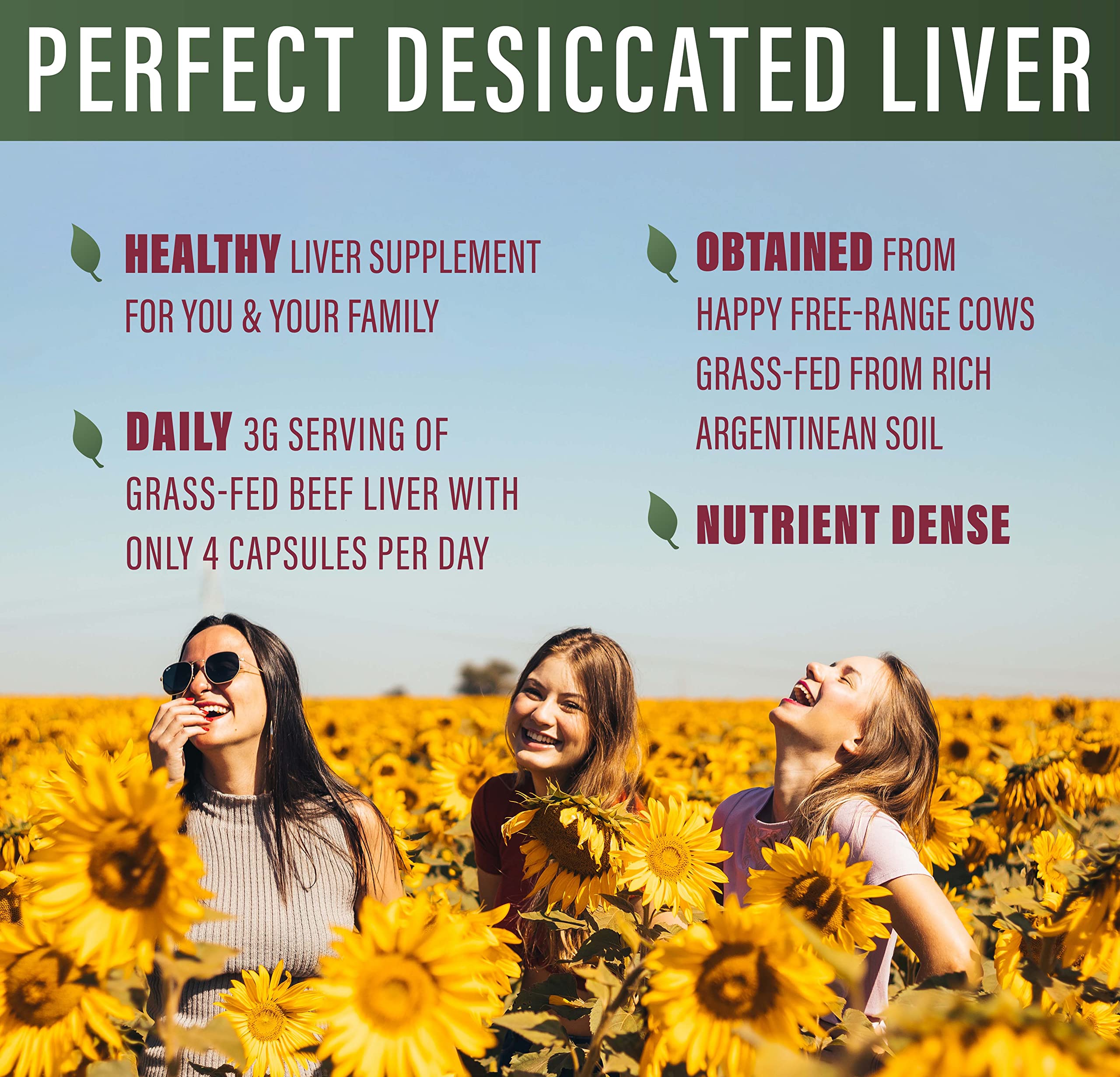 Perfect Supplements desiccated liver grass-fed cattle: clean protein from grass-fed sources.