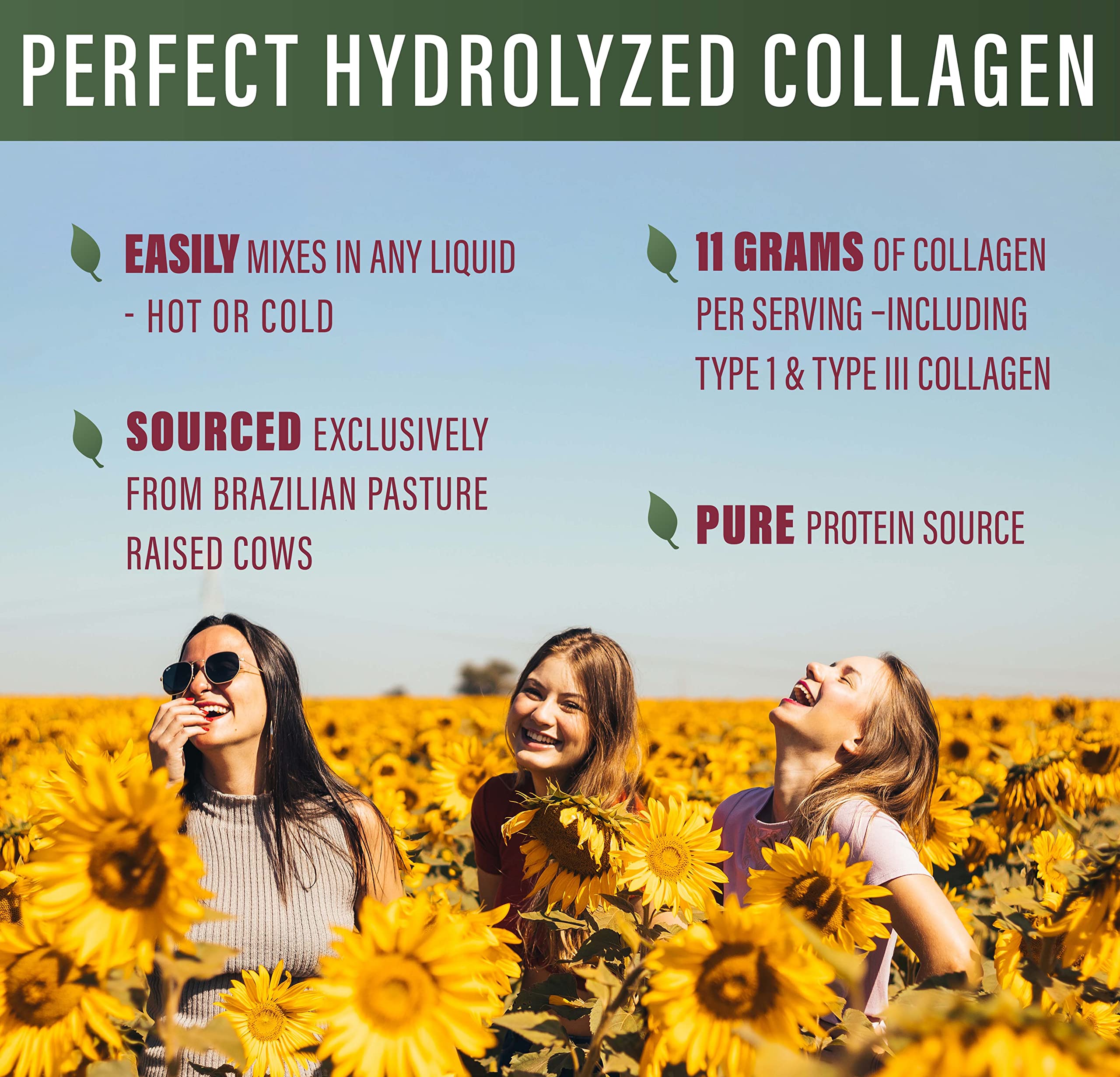 Perfect Supplements hydrolyzed collagen dissolves quickly in hot liquid.